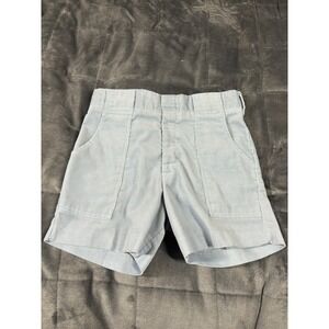 Vintage Harris Slacks Mens Light Blue Corduroy Shorts High Rise Made in USA 29